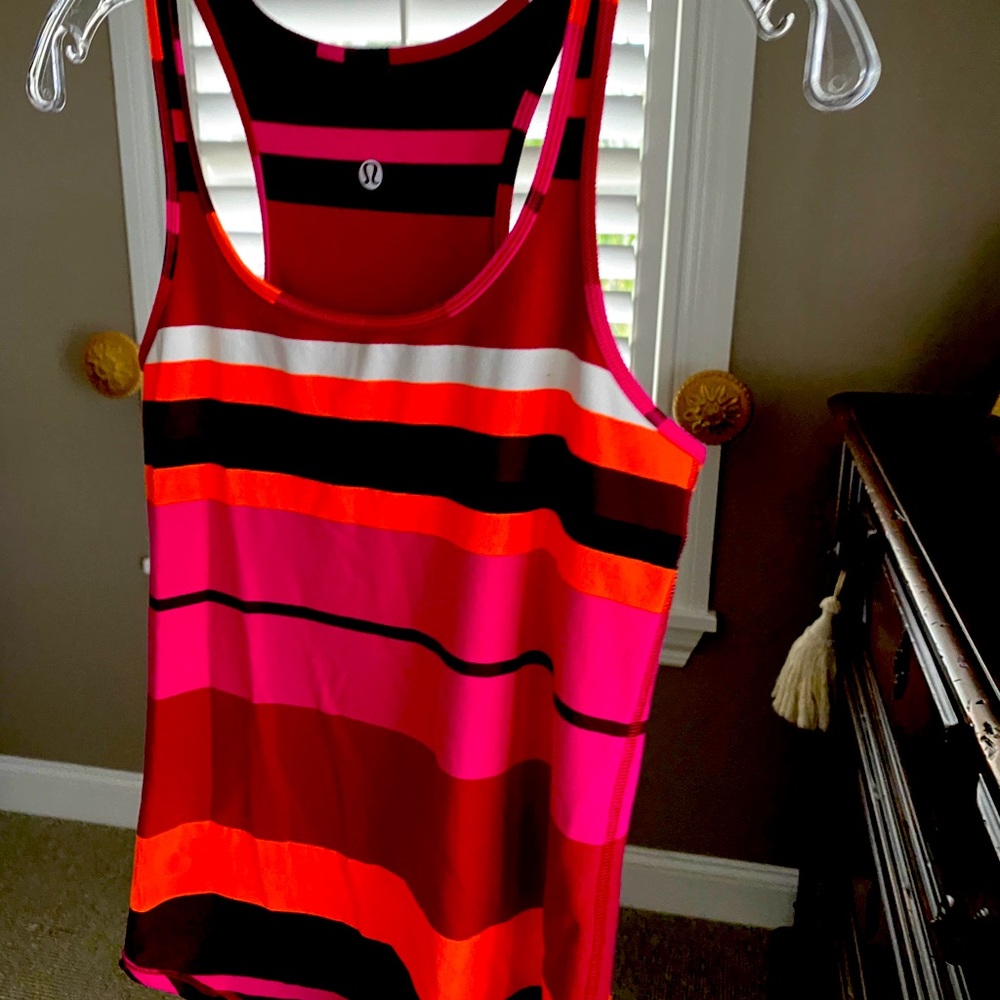 Athletic tank pink orange multi